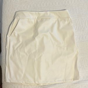 White pleather skirt